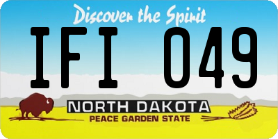 ND license plate IFI049