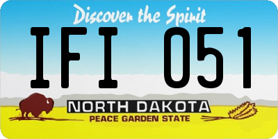 ND license plate IFI051