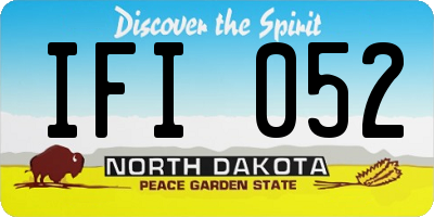 ND license plate IFI052