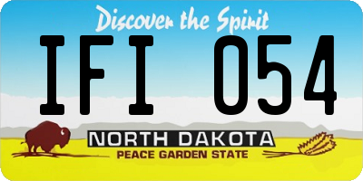 ND license plate IFI054