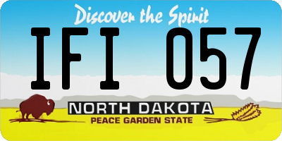 ND license plate IFI057