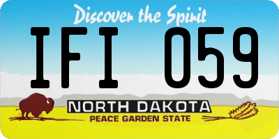 ND license plate IFI059