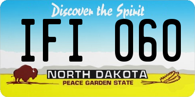ND license plate IFI060