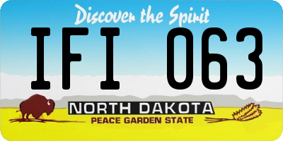 ND license plate IFI063