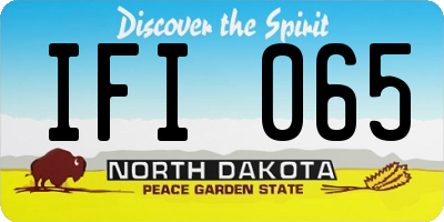 ND license plate IFI065