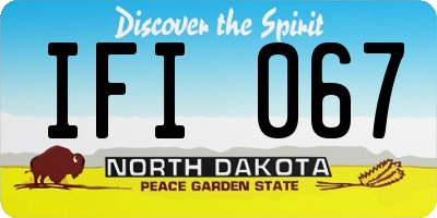 ND license plate IFI067