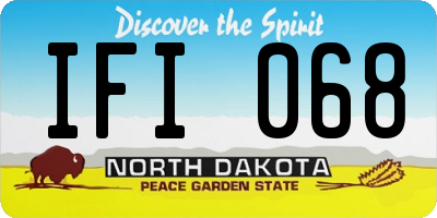 ND license plate IFI068