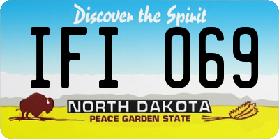 ND license plate IFI069