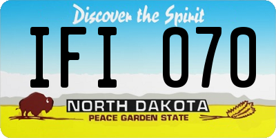 ND license plate IFI070