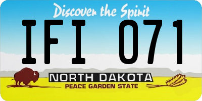 ND license plate IFI071