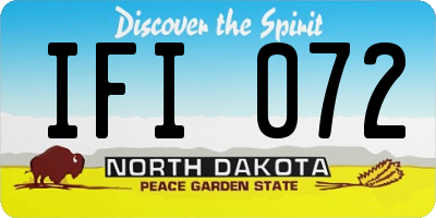 ND license plate IFI072
