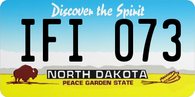 ND license plate IFI073