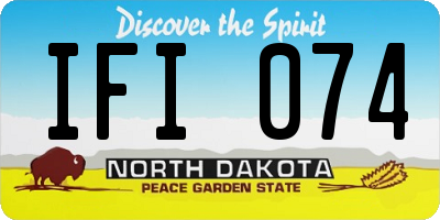 ND license plate IFI074