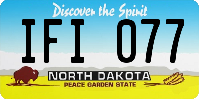 ND license plate IFI077