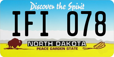 ND license plate IFI078