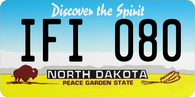 ND license plate IFI080