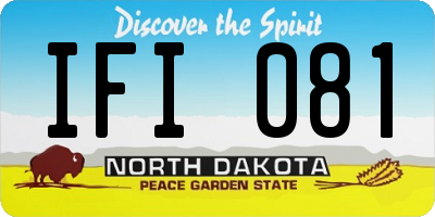 ND license plate IFI081