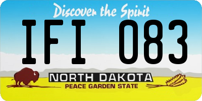 ND license plate IFI083