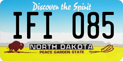 ND license plate IFI085