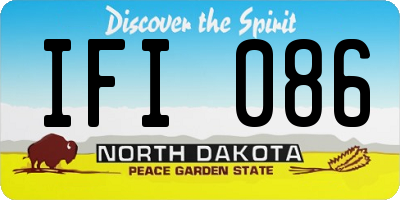 ND license plate IFI086