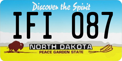 ND license plate IFI087