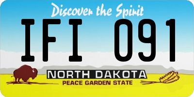ND license plate IFI091