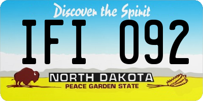 ND license plate IFI092
