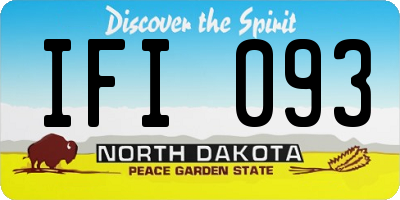 ND license plate IFI093