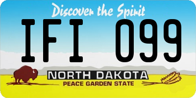ND license plate IFI099