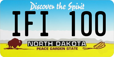 ND license plate IFI100