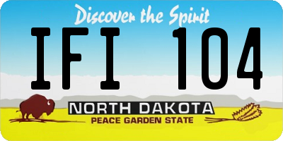 ND license plate IFI104
