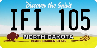 ND license plate IFI105