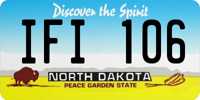 ND license plate IFI106