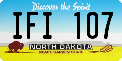 ND license plate IFI107