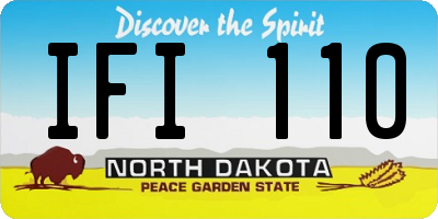 ND license plate IFI110