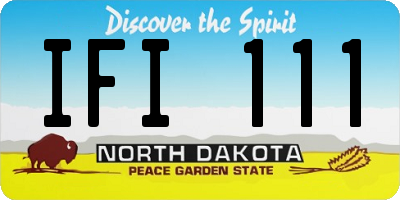 ND license plate IFI111