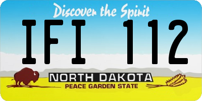 ND license plate IFI112