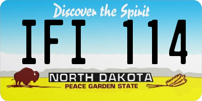 ND license plate IFI114