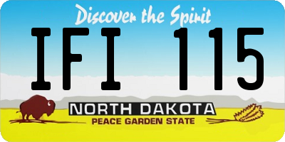 ND license plate IFI115