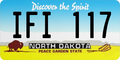 ND license plate IFI117