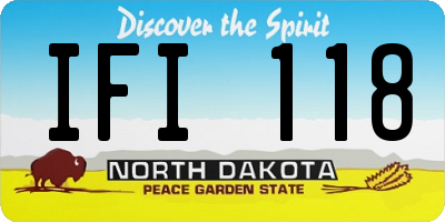 ND license plate IFI118