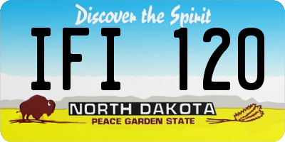 ND license plate IFI120