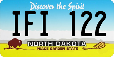 ND license plate IFI122