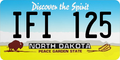 ND license plate IFI125