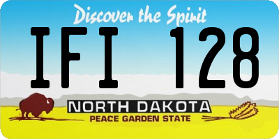 ND license plate IFI128
