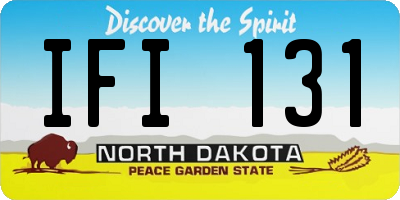ND license plate IFI131