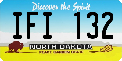 ND license plate IFI132