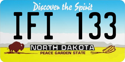 ND license plate IFI133