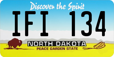 ND license plate IFI134