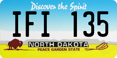 ND license plate IFI135
